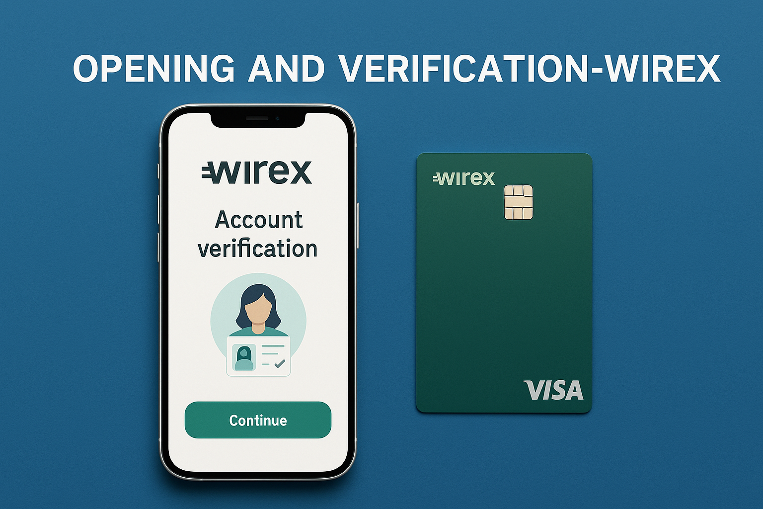 افتتاح حساب و احراز هویت Wirex همراه کارت فیزیکی